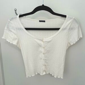 Brandy Melville White Eyelet Top | OS